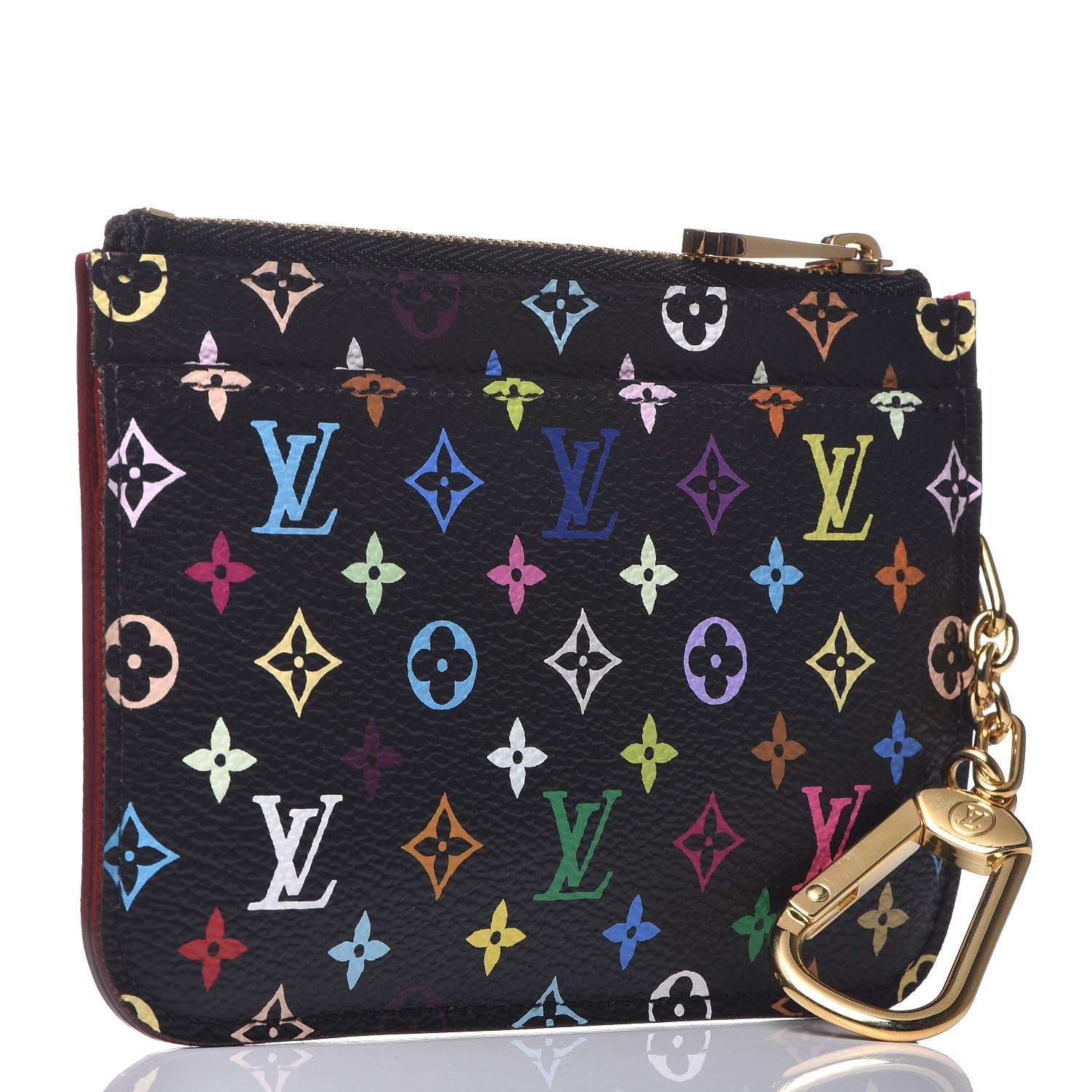 Louis Vuitton Monogram Multicolor Key Pouch Black Grenade 3 of 7