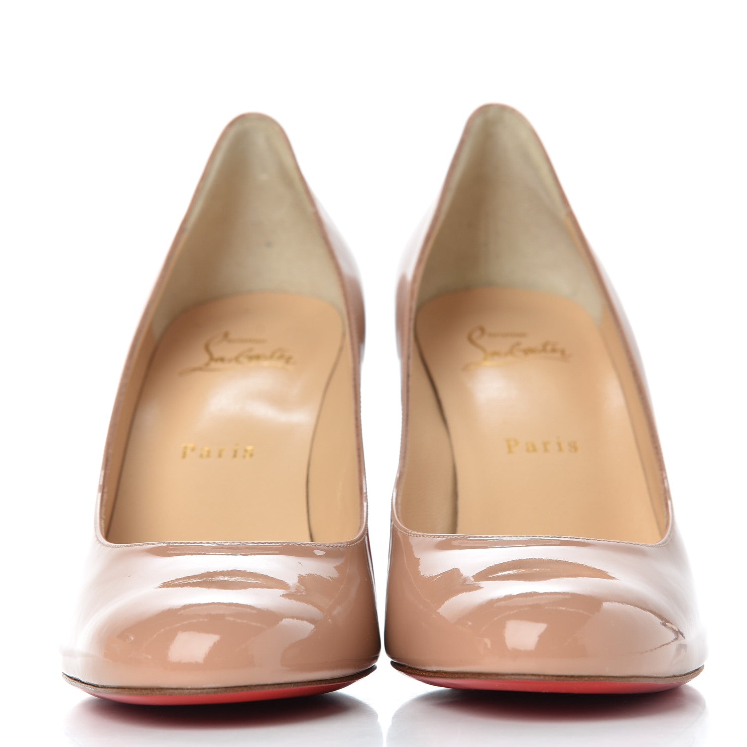 Christian Louboutin Patent Lady Gena 85 Pumps 39.5 Nude 2 of 8