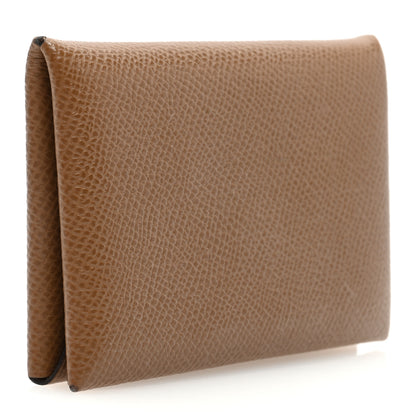 Hermes Epsom Verso Calvi Card Case Alezan Biscuit 3 of 8