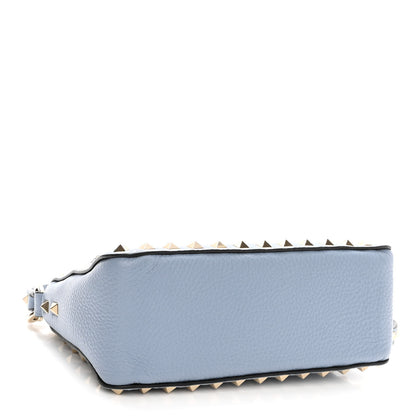 Valentino Garavani Pebbled Calfskin Small Rockstud Flip Lock Shoulder Bag Niagara 4 of 9