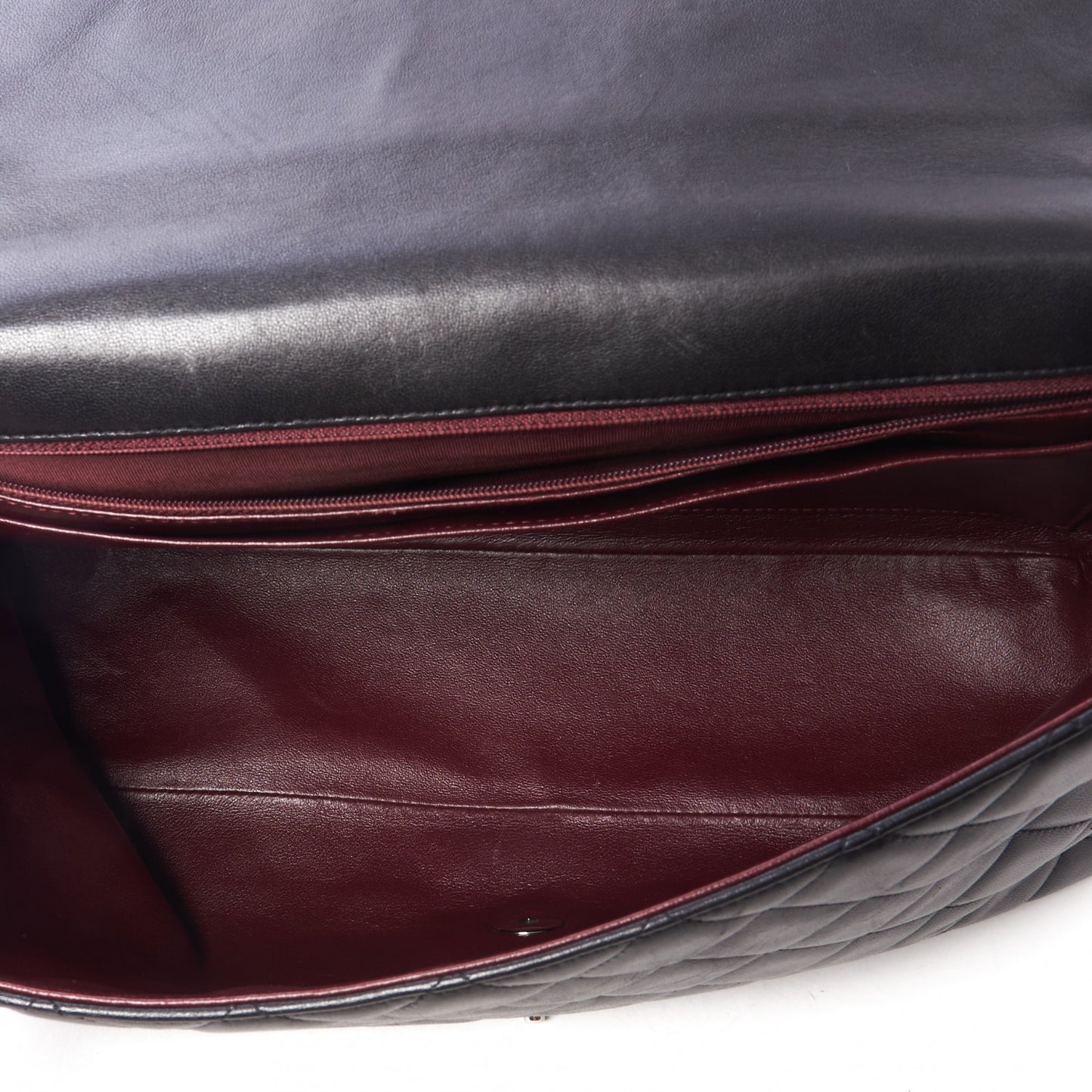 Lambskin Quilted Maxi Single Flap Black