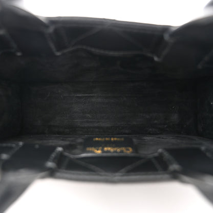 Christian Dior Calfksin Macrocannage Mini Book Tote Black 5 of 10