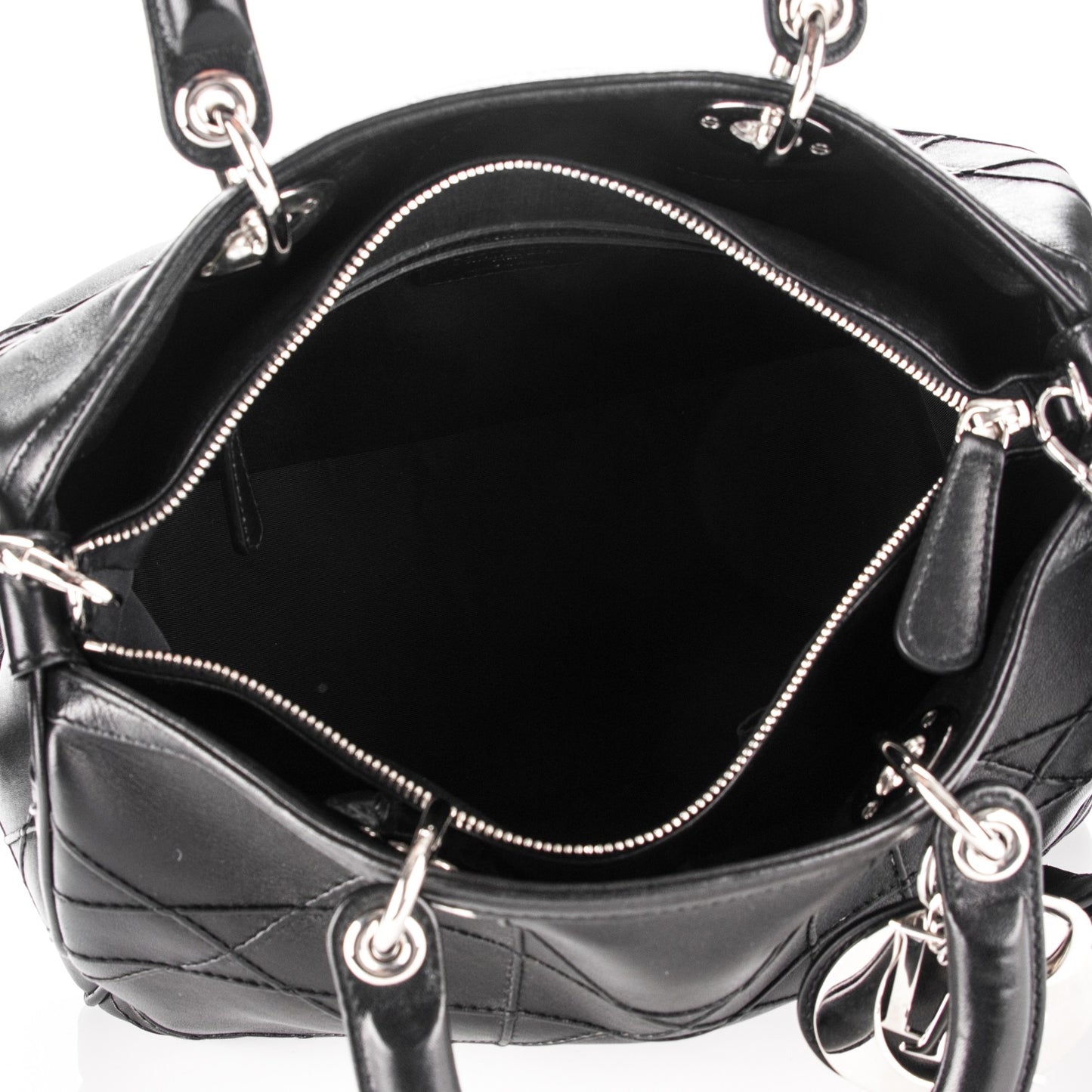 Lambskin Cannage Granville Polochon Black
