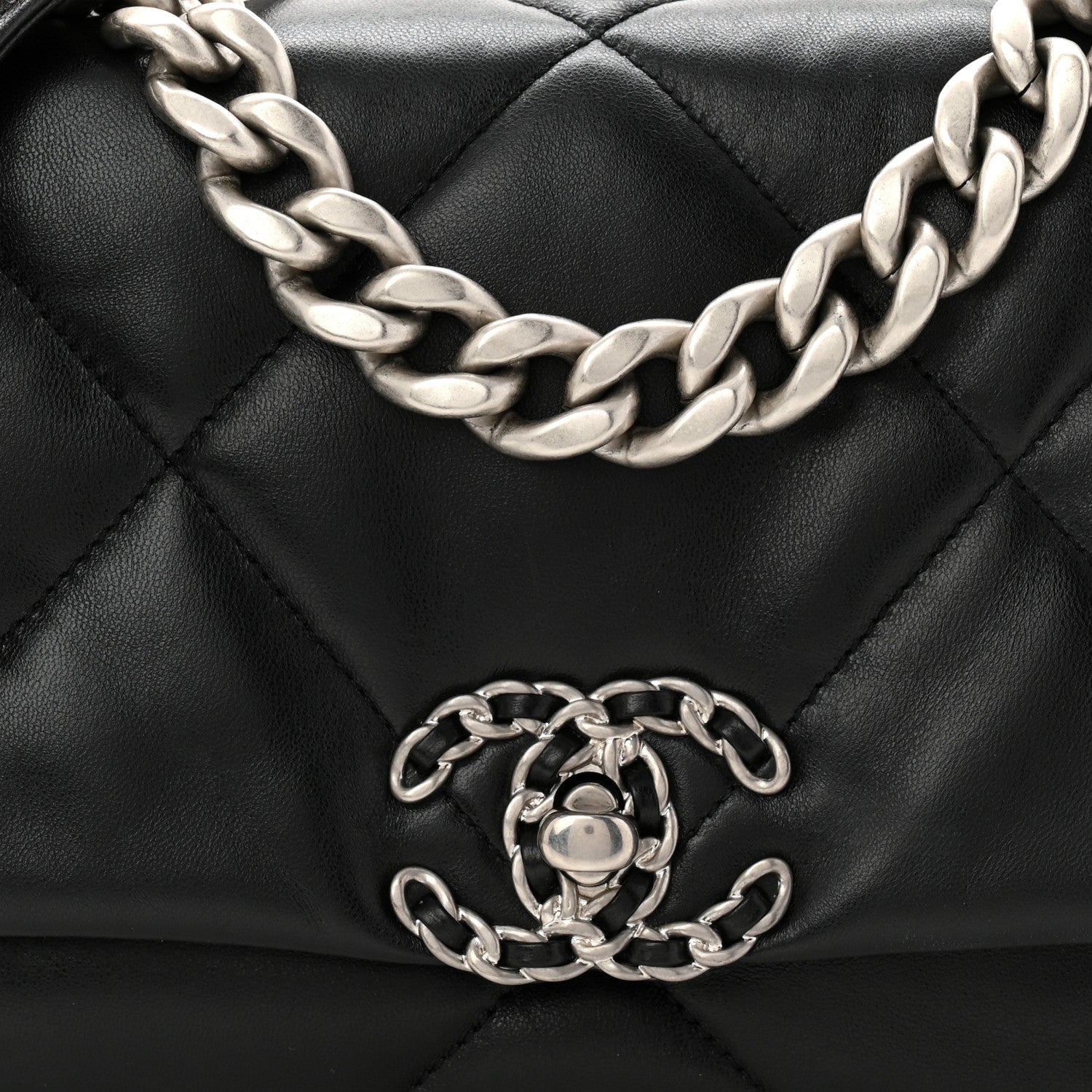 Chanel Lambskin Quilted Medium Chanel 19 Flap Black 8 of 11