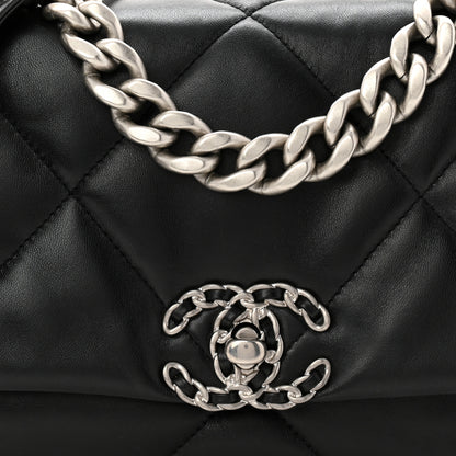 Chanel Lambskin Quilted Medium Chanel 19 Flap Black 8 of 11