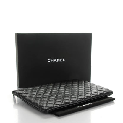 Chanel Caviar Quilted Large Cosmetic Case Black 4 of 7