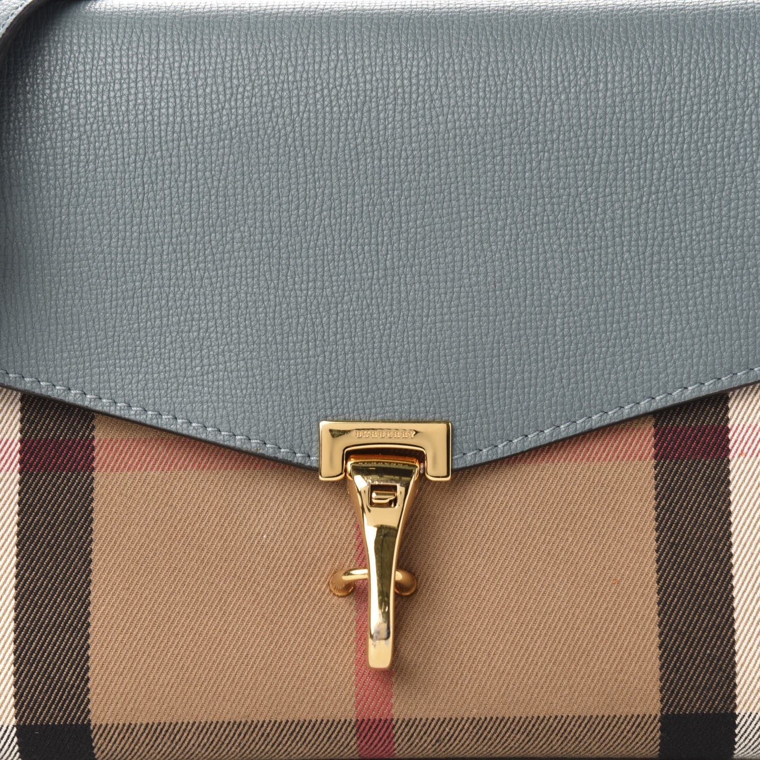 Burberry Grainy Calfskin House Check Small Macken Crossbody Bag Celadon Blue 11 of 11
