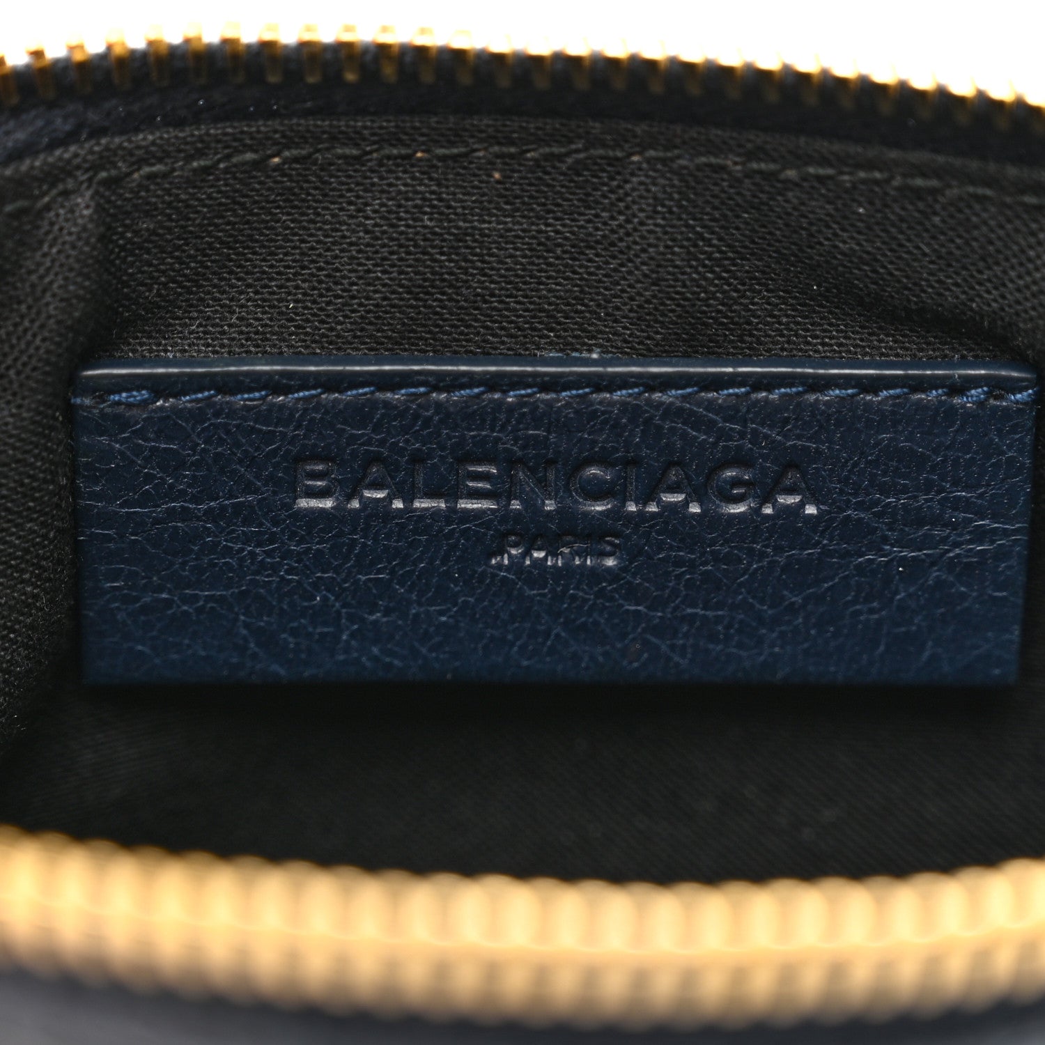 Balenciaga Agneau Giant 12 Gold Hardware M Porte-Monnaie Coin Purse Bleu Obscur 7 of 8
