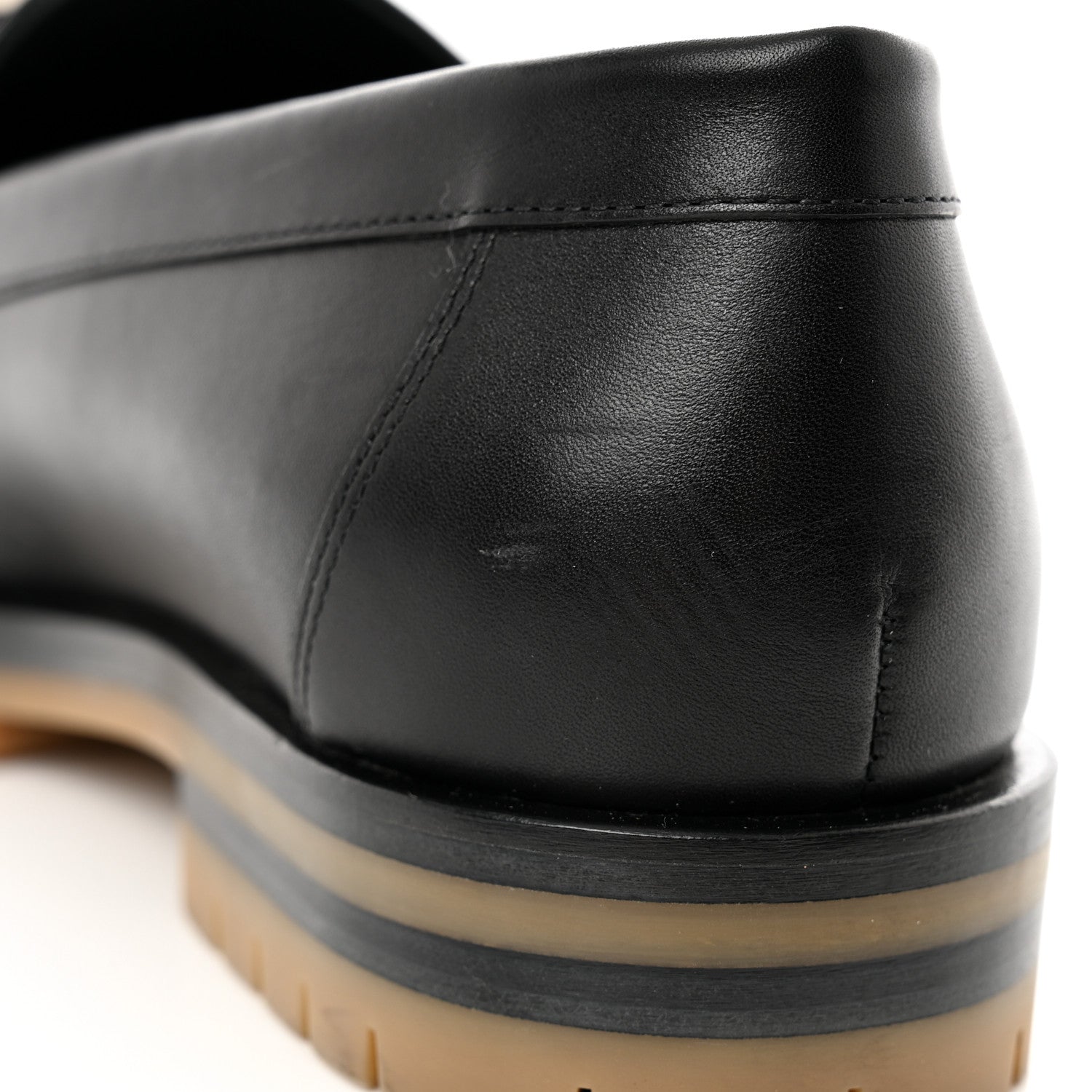 Hermes Calfskin Womens Faubourg Loafers 37 Black 10 of 11