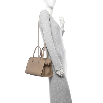 The Row Grained Calfskin Soft Margaux 10 Bag Dark Taupe 2 of 12