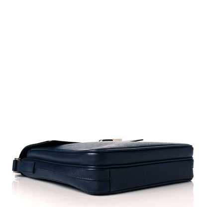 Prada Saffiano Messenger Satchel Bluette 3 of 11