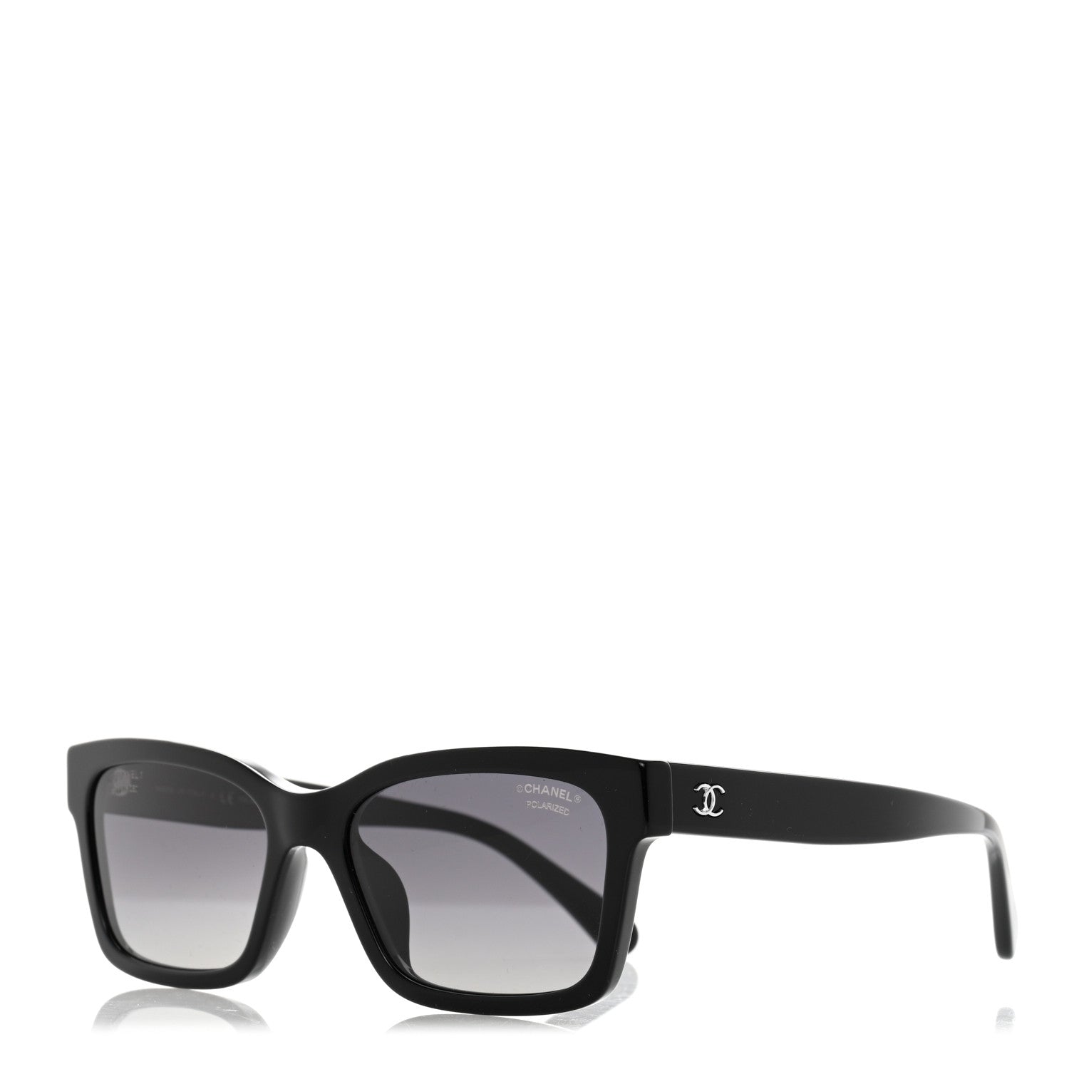 Chanel Acetate Polarized Square Sunglasses 5417-A Black 1 of 10