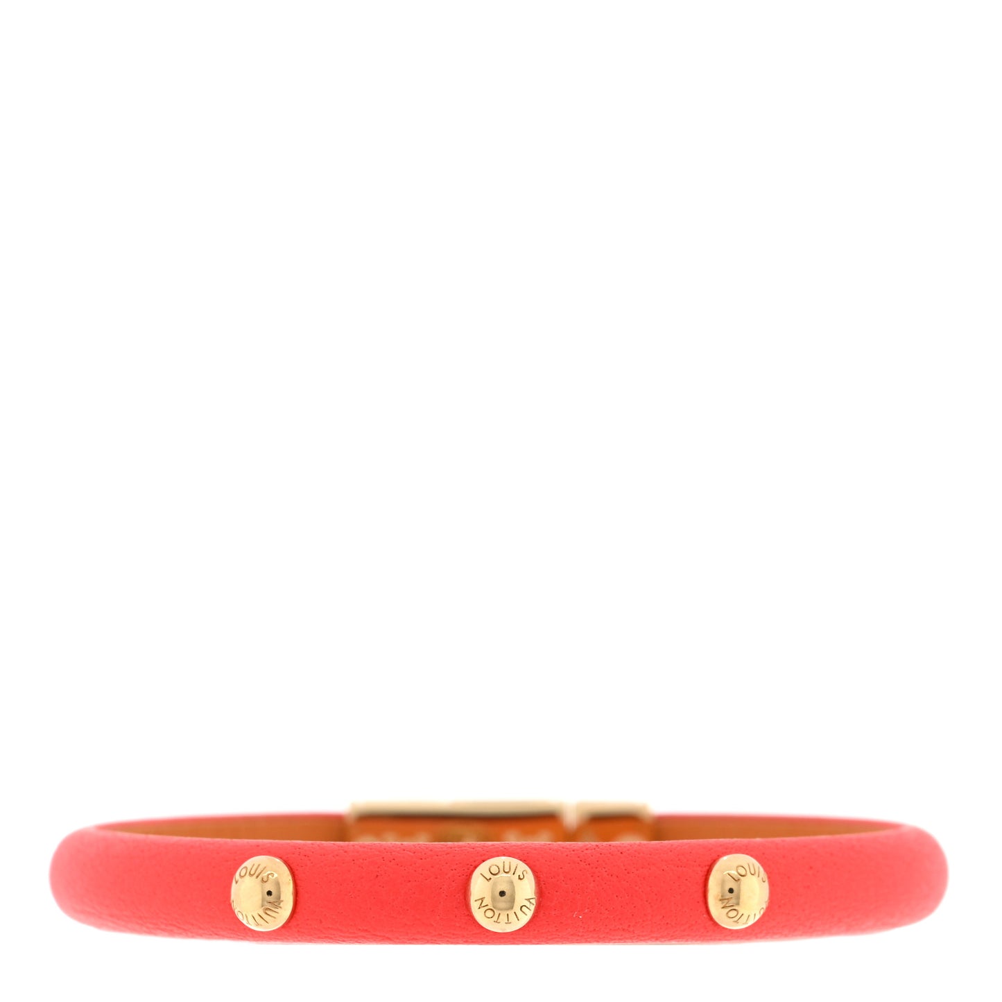 Calfskin Yummy LV Bracelet 17 Coral