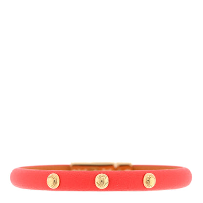 Louis Vuitton Calfskin Yummy LV Bracelet 17 Coral 1 of 3
