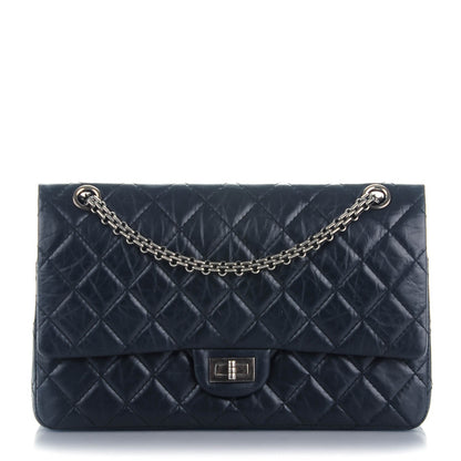 Chanel Aged Calfskin Quilted 2.55 Reissue 226 Flap Dark Navy Blue 1 of 7