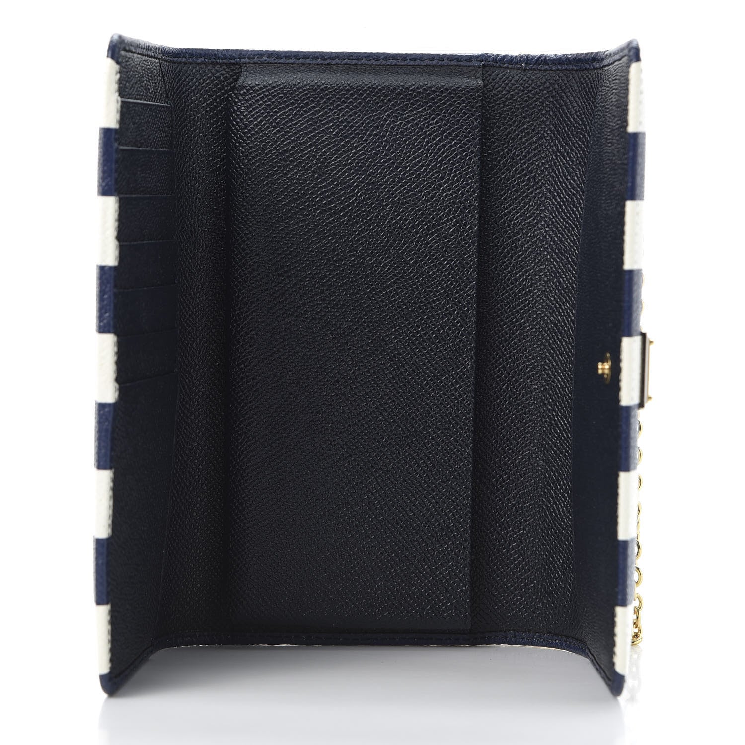 Dolce & Gabbana Dauphine Stripe Mini Von Bag Blue White 4 of 10