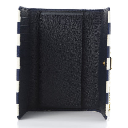 Dolce & Gabbana Dauphine Stripe Mini Von Bag Blue White 4 of 10