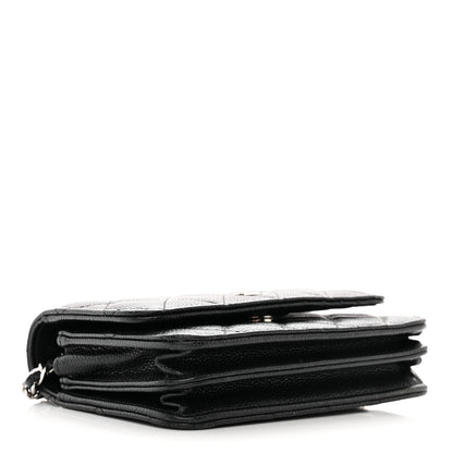 Chanel Caviar Quilted Mini Wallet On Chain WOC Black 4 of 11