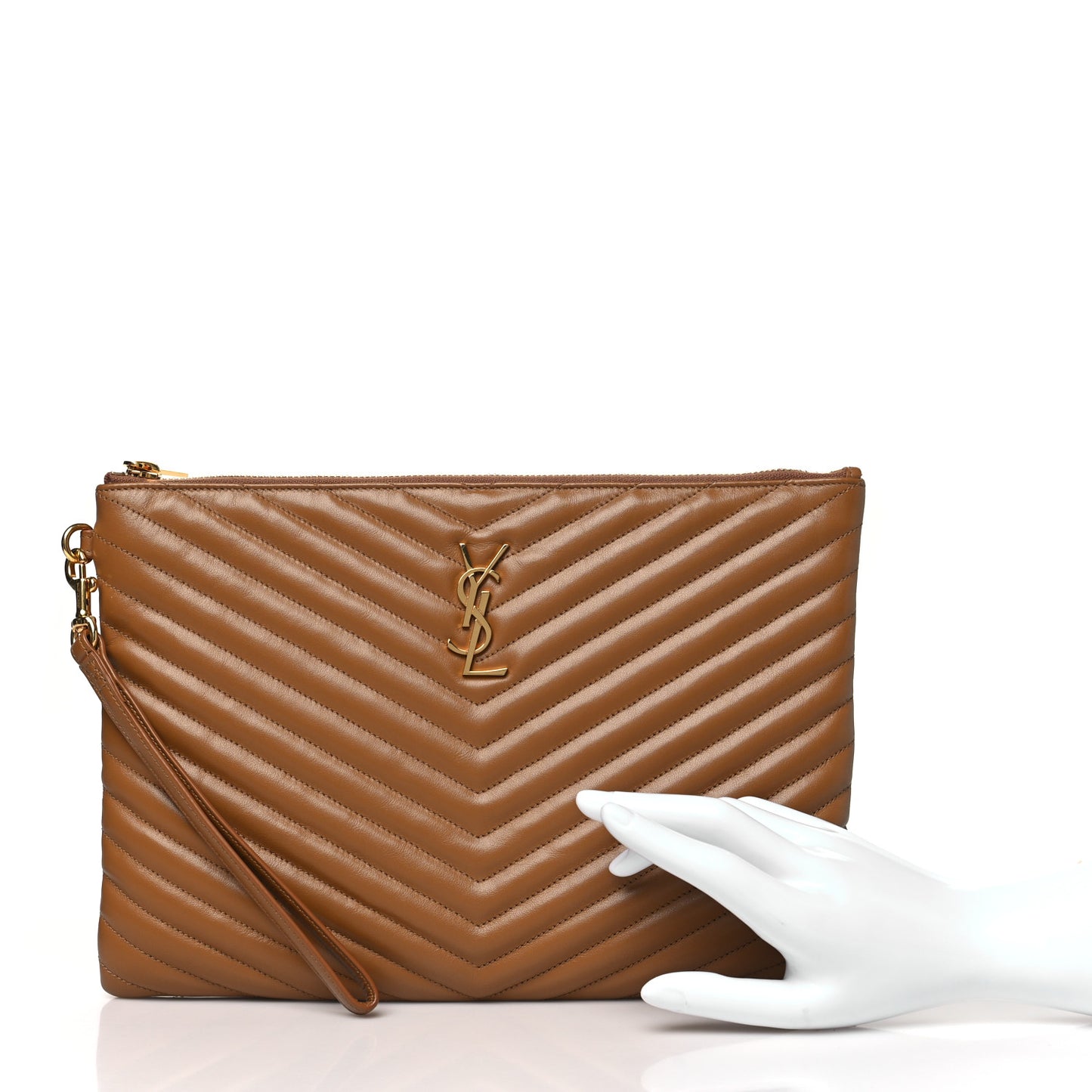 Calfskin Matelasse Monogram Cassandre Tablet Pouch Cork