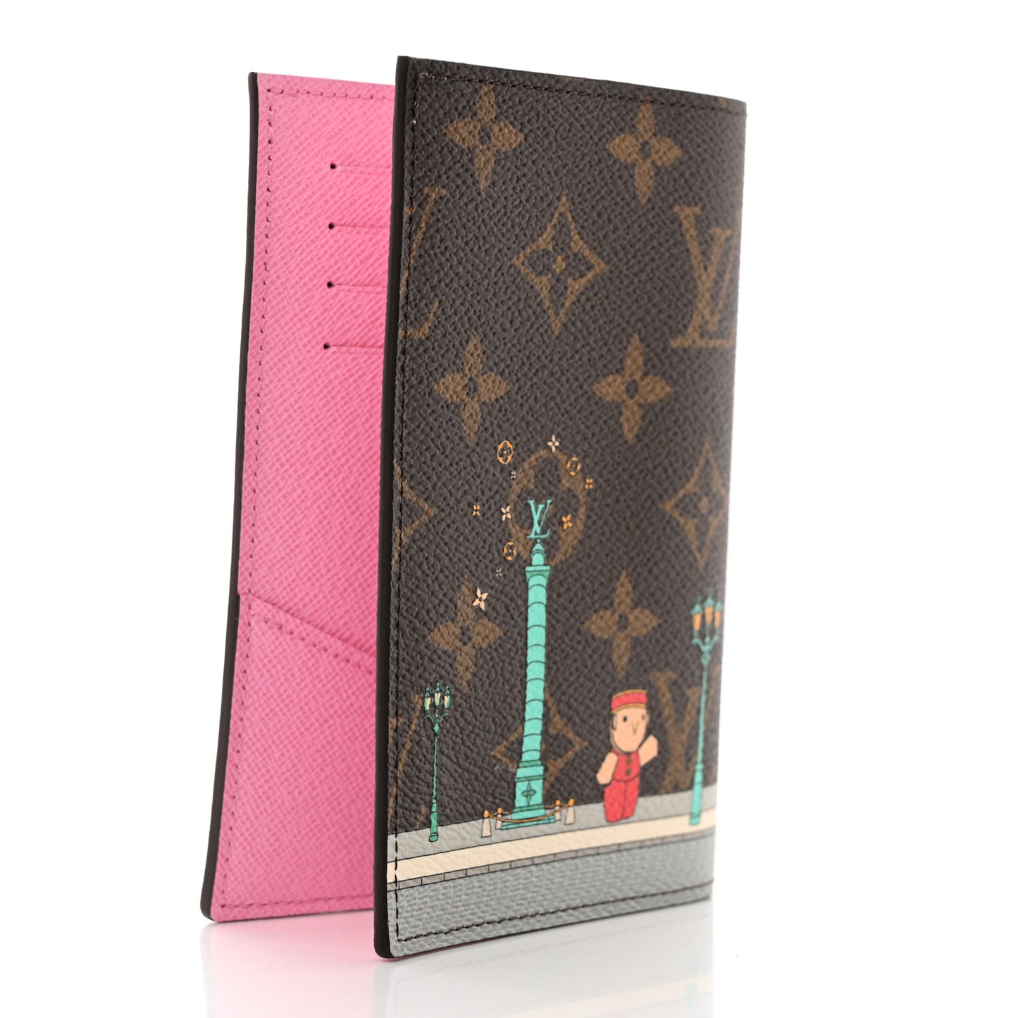 Monogram 2022 Christmas Animation Paris Passport Cover Pink