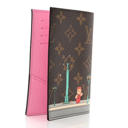 Louis Vuitton Monogram 2022 Christmas Animation Paris Passport Cover Pink 3 of 7