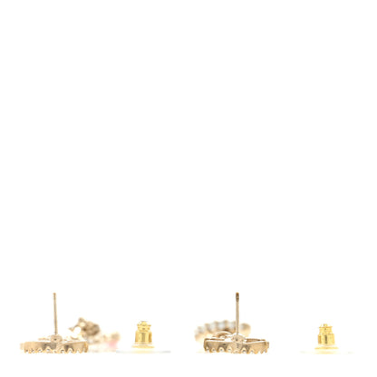 Chanel Crystal Star 5 Drop CC Earrings Gold 3 of 4