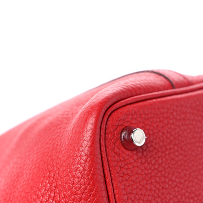 Hermes Taurillon Clemence Picotin Lock 18 PM Rouge Casaque 10 of 13