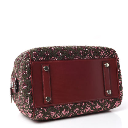 Louis Vuitton Sequin Monogram Sunshine Express Speedy Burgundy 4 of 10