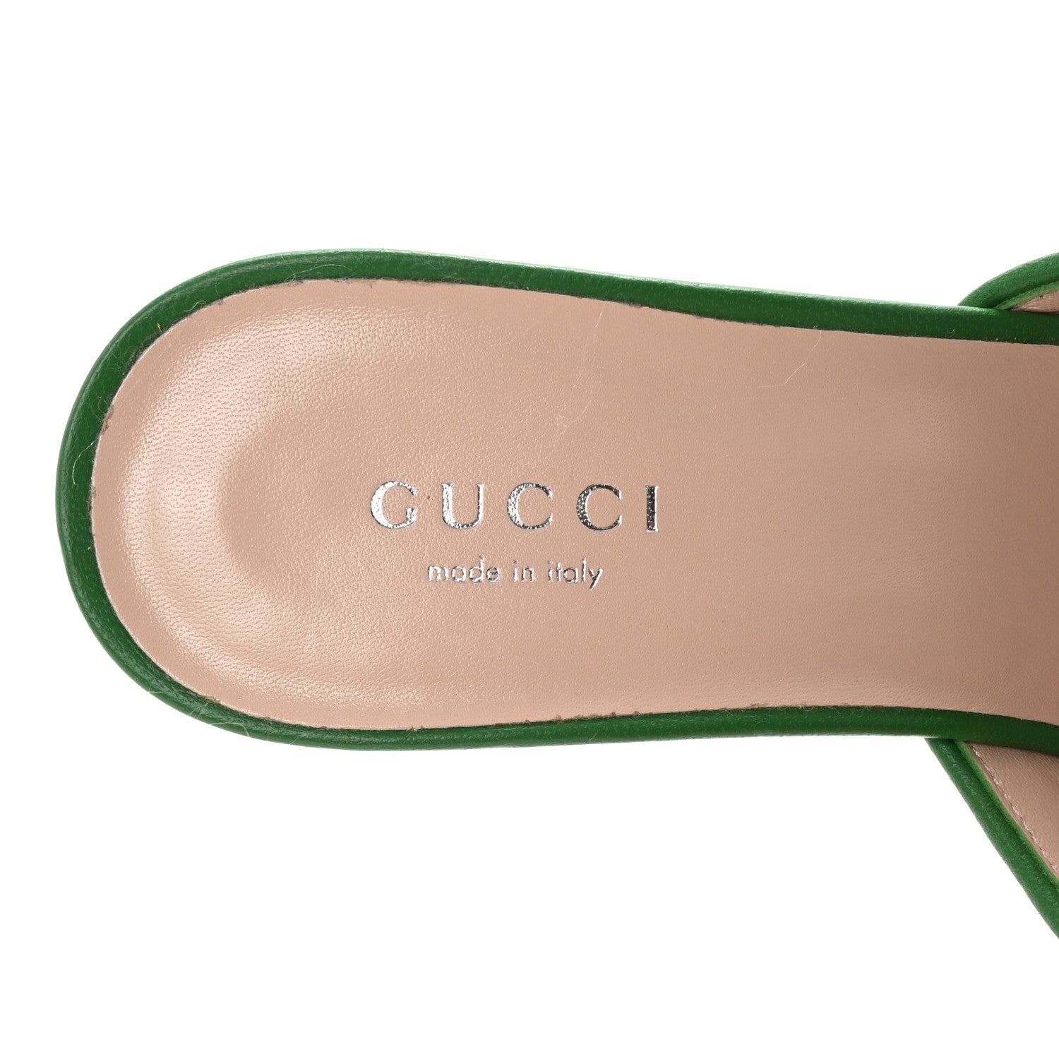 Gucci Calfskin Embellished Claire Mules 37.5 Spring Green 8 of 10