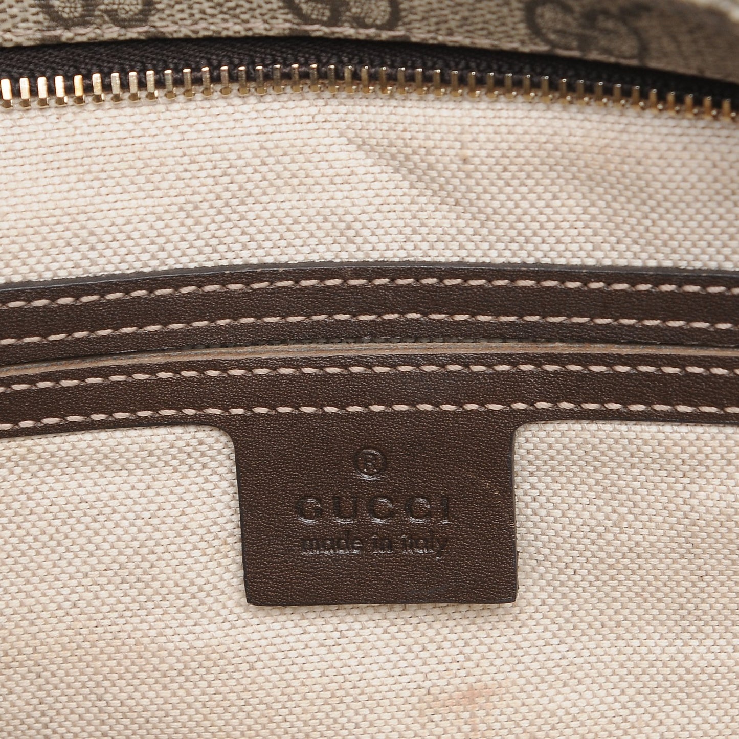 GG Supreme Monogram Medium Flat Messenger Bag Dark Brown