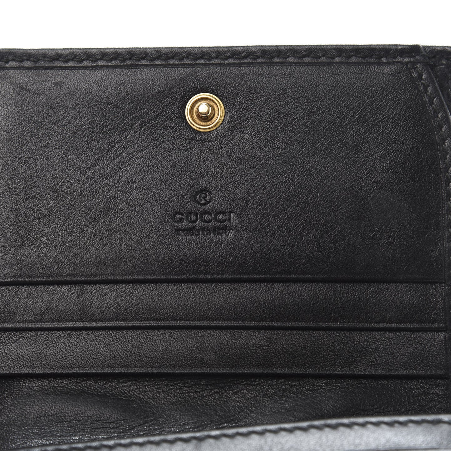 Calfskin Matelasse GG Marmont Card Case Wallet Black