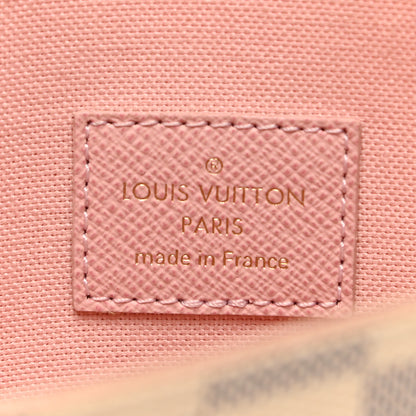 Louis Vuitton Damier Azur Pochette Felicie Chain Wallet Rose Ballerine 6 of 10