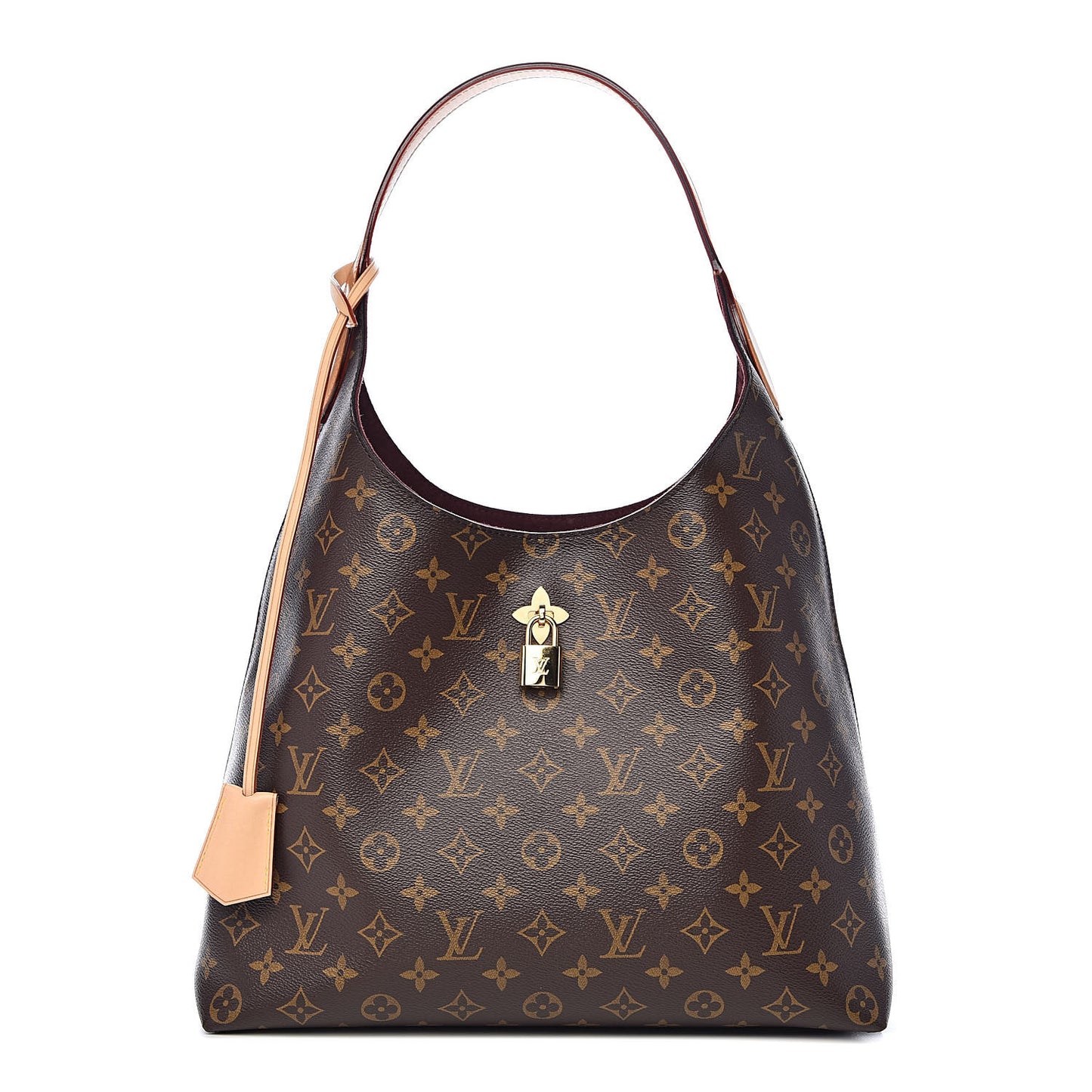 Monogram Flower Hobo Beige