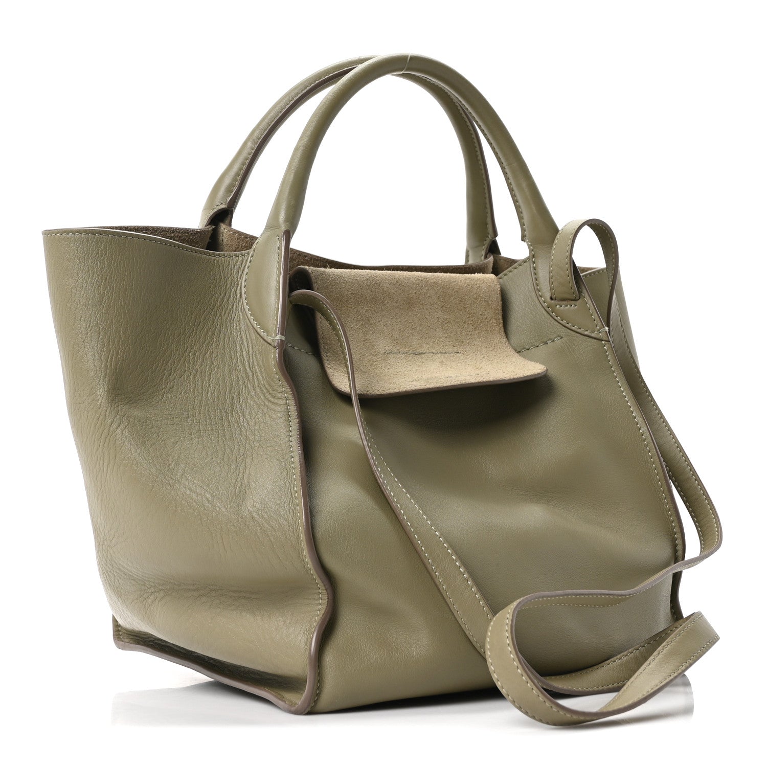 Celine Supple Grained Calfskin Small Big Bag Sage 3 of 10