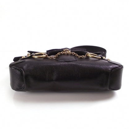 Gucci Leather Horsebit Flap Bag Black 4 of 11