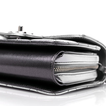 Chanel Metallic Lambskin Like A Wallet Flap Silvery Black 9 of 10