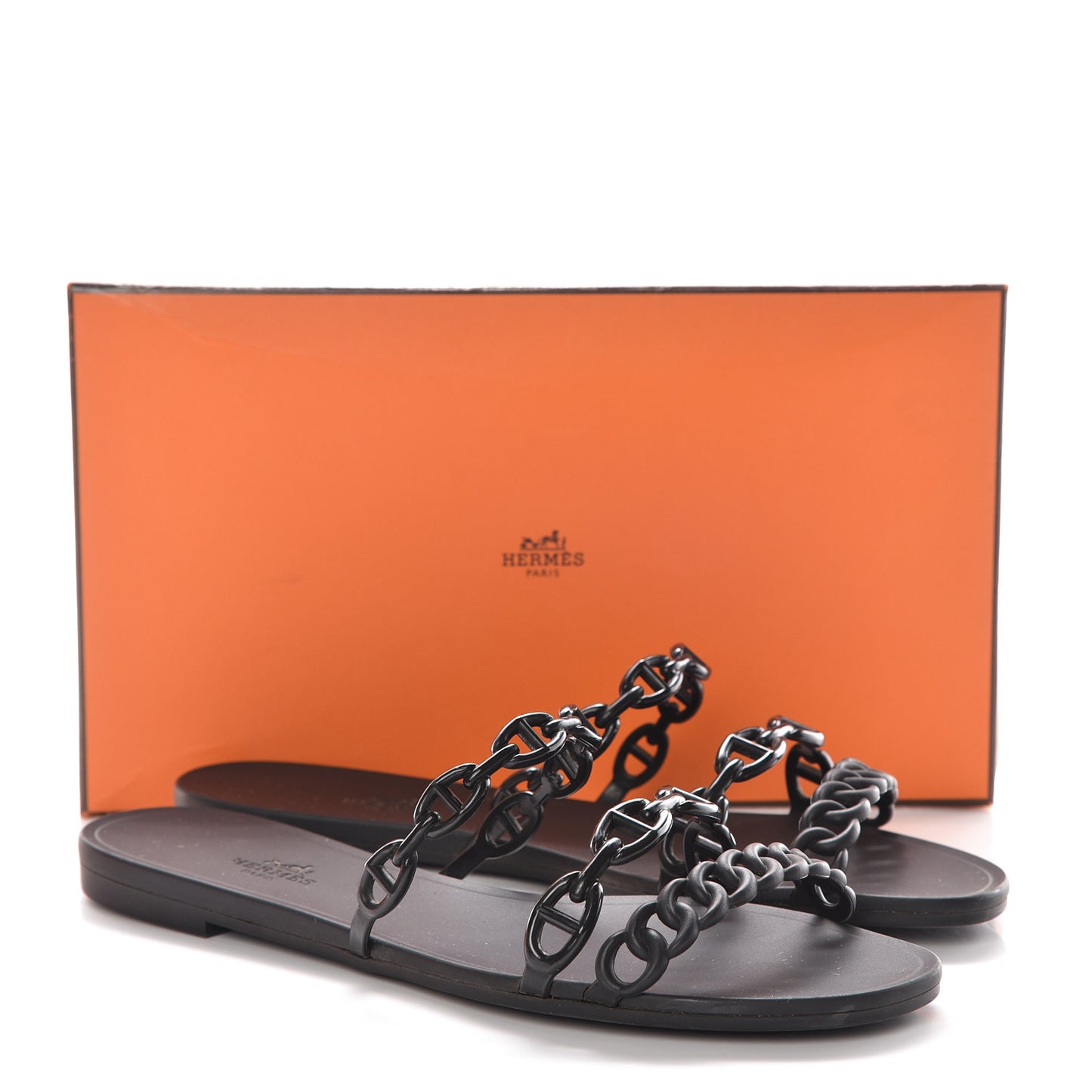 Rubber Chaine d'Ancre Rivage Sandals 39 Black