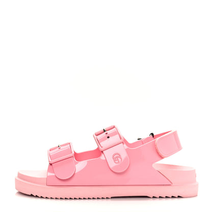 Gucci Rubber Mini Double G Womens Isla Dad Sandals 40 Wild Rose 1 of 8