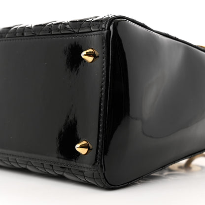 Christian Dior Patent Cannage Medium Lady Dior Black 10 of 11