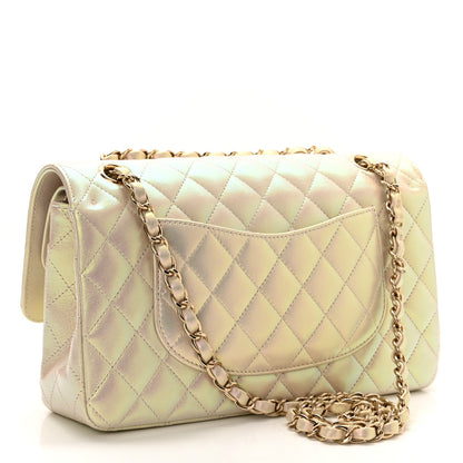 Chanel Iridescent Lambskin Quilted Medium Double Flap Ivory 3 of 10