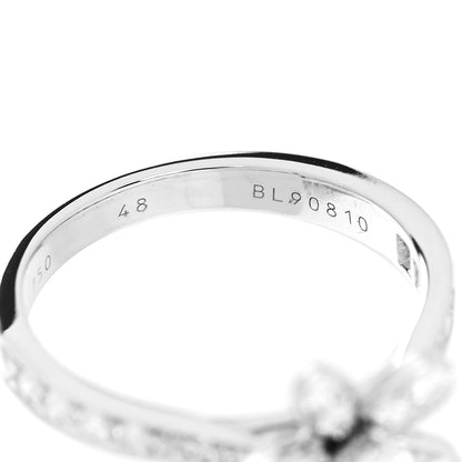 Van Cleef & Arpels 18K White Gold Diamond Socrate Ring 48 4.5 5 of 7