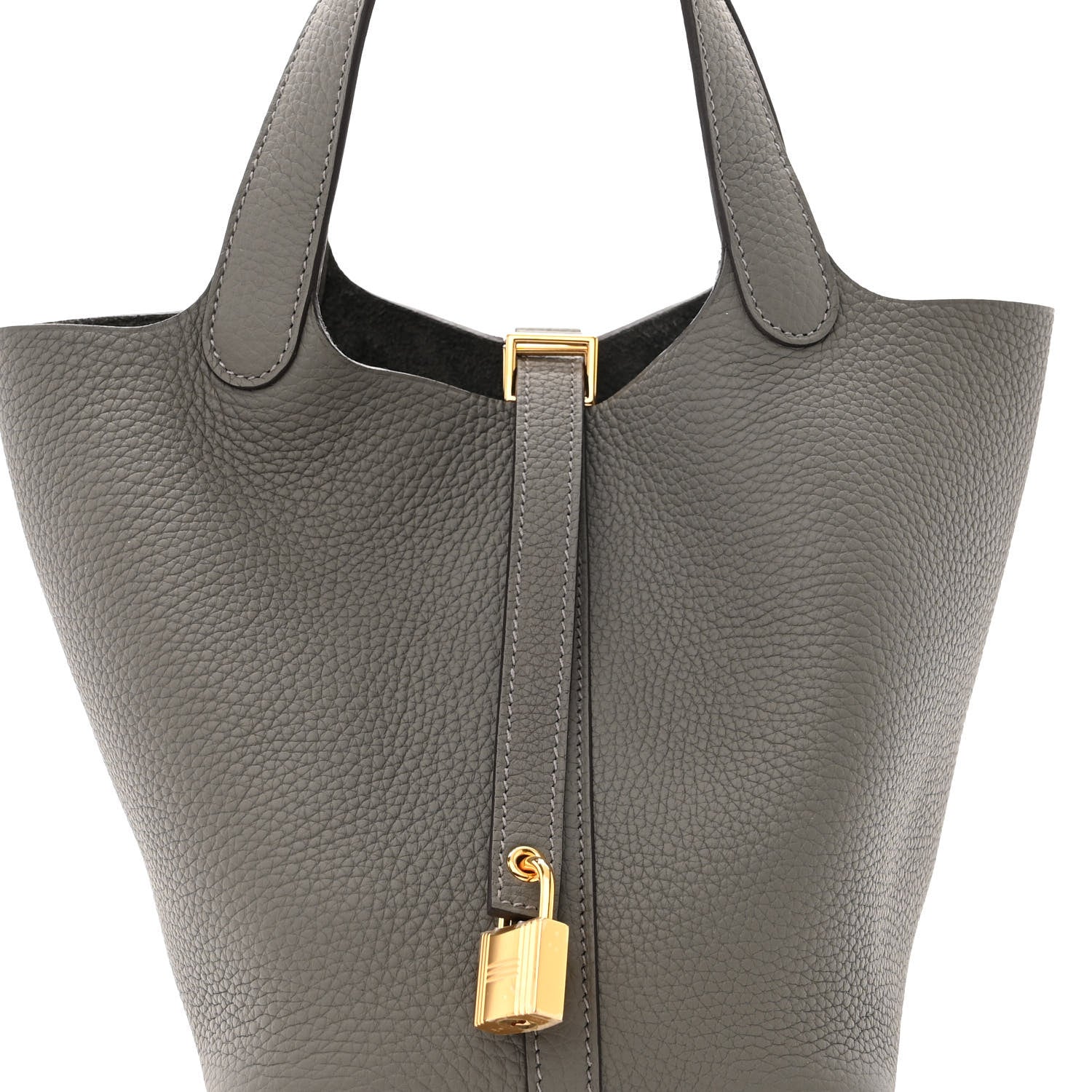 Hermes Taurillon Clemence Picotin Lock 18 PM Gris Meyer 8 of 10