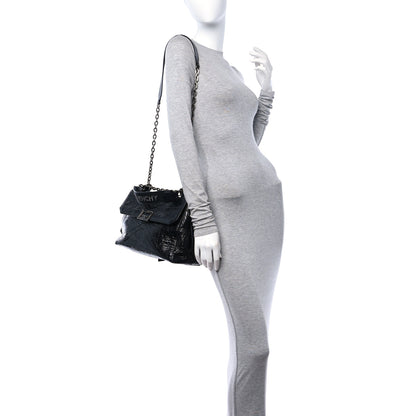 Givenchy Creased Patent Calfskin Medium ID Flap Black 2 of 9