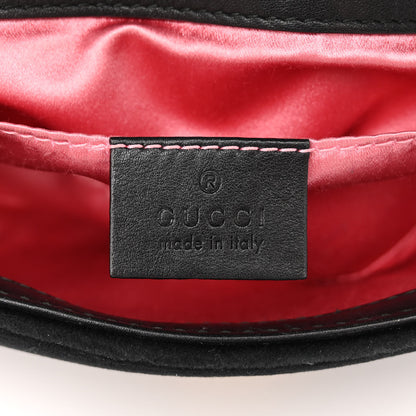 Gucci Velvet Matelasse Mini GG Marmont Shoulder Bag Black 6 of 11