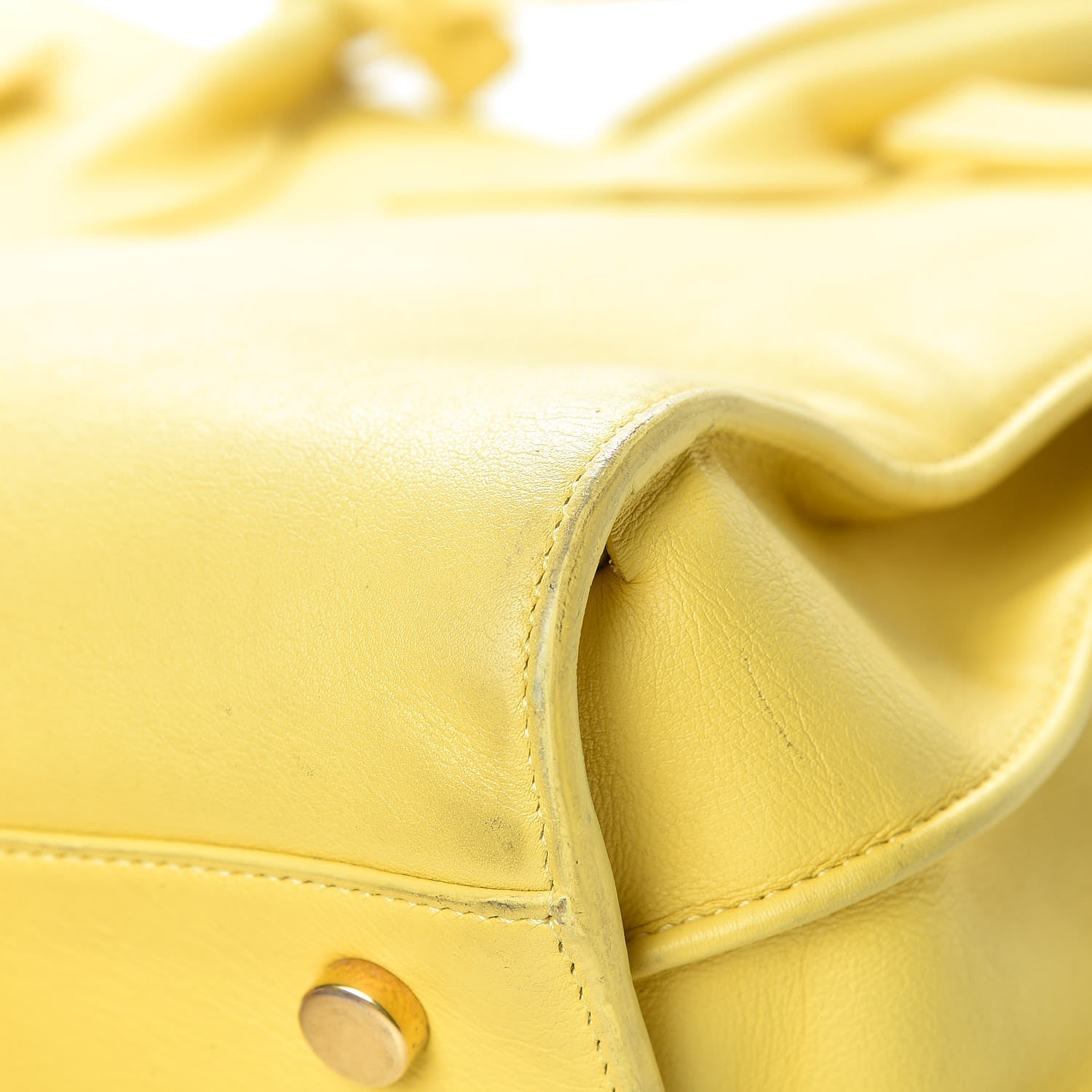 Saint Laurent Calfskin Small Sac De Jour Yellow 11 of 35