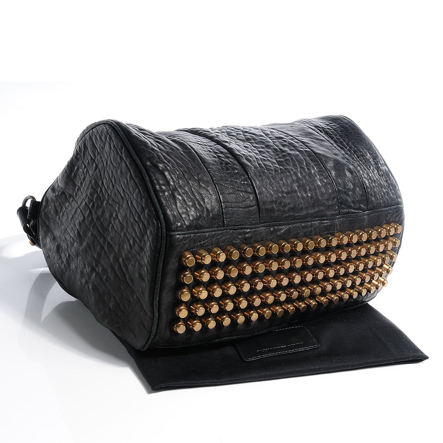 Leather Rocco Duffel Black With Antique Brass Hardware