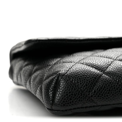 Chanel Caviar Quilted Flap Clutch Black 9 of 12