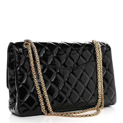 Chanel Distressed Patent Quilted 2.55 Reissue 227 Flap Black 2 of 9