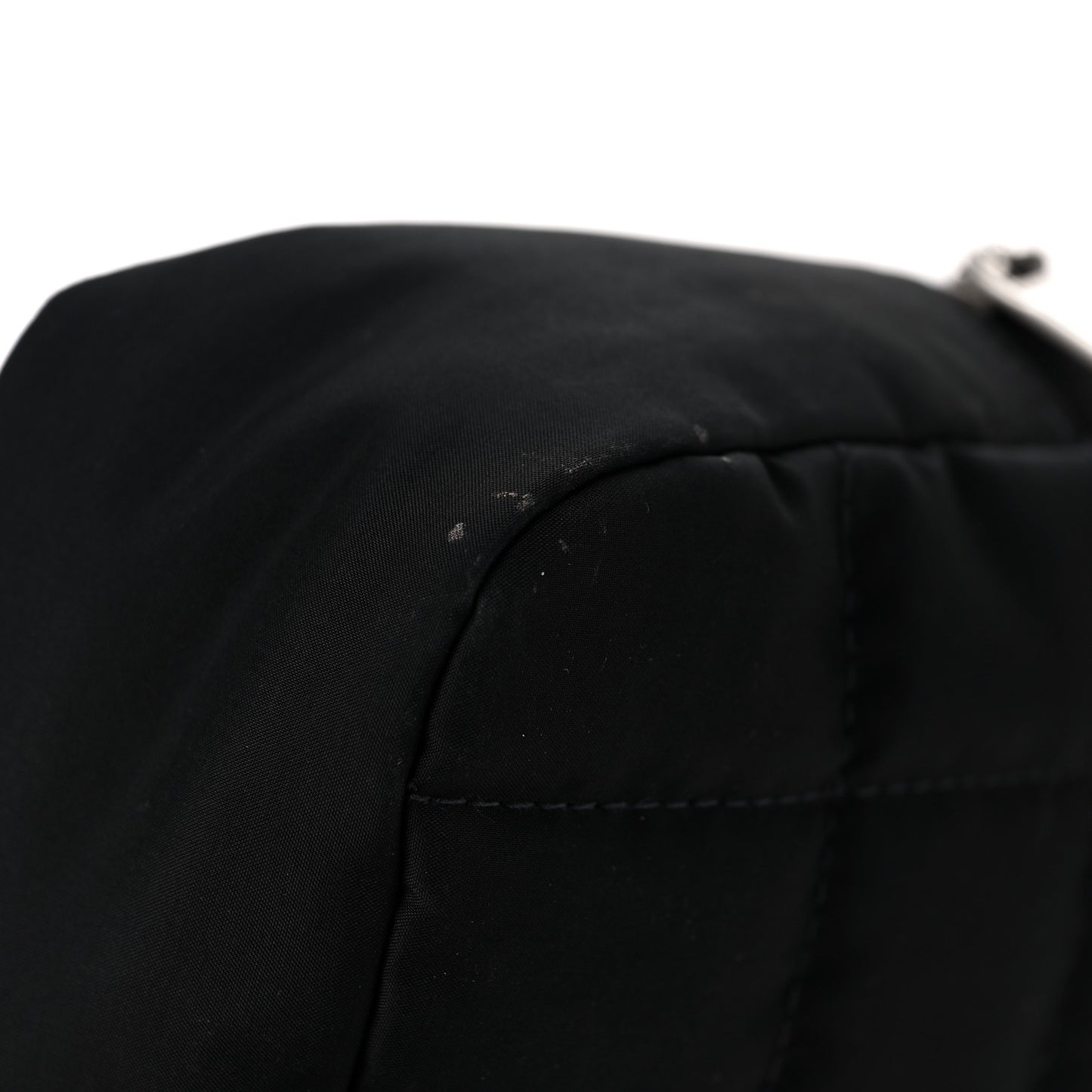 Nylon Square Quilted Flap Black