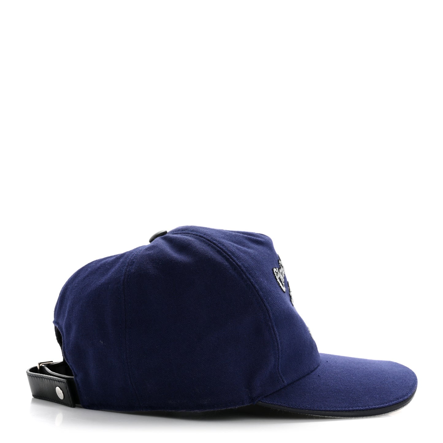 Cotton Embroided Baseball Cap M Blue
